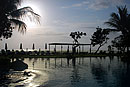 Sunrise man in the Pool Bali